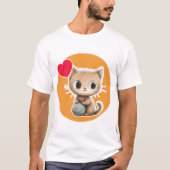 Cute Kitten with its Yarn ball T-shirt (Voorkant)