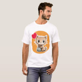 Cute Kitten with its Yarn ball T-shirt (Voorkant volledig)