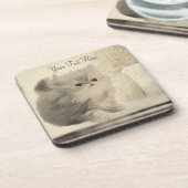 Cute Kitten  Zoek Dier Onderzetter Set (Linkerzijde)