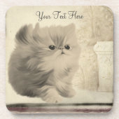 Cute Kitten  Zoek Dier Onderzetter Set (Voorkant)