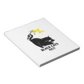 Cute kitten zwarte kattenregel notitieblok (Schuin)