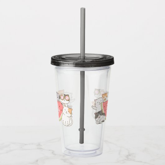 Cute Kittens Acryl Drinkbeker (Rechts)