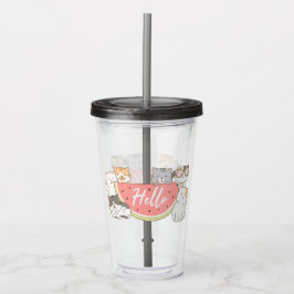 Cute Kittens Acryl Drinkbeker