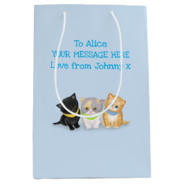 Cute kittens blauwe gepersonaliseerde cadeautas