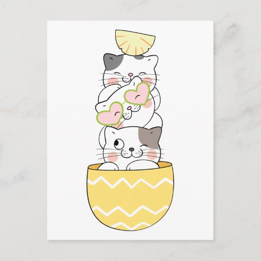 Cute Kittens Briefkaart (Voorkant)