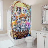 Cute Kittens Douchegordijn (In situ)