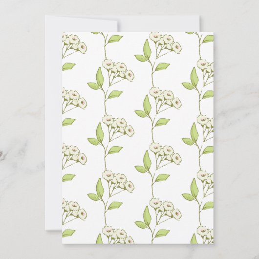 Cute Kittens en Floral | Neutraal Baby shower voor Kaart (Achterkant)