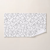 Cute Kittens en polka dots Black & White Bad Handdoek (Handdoek)