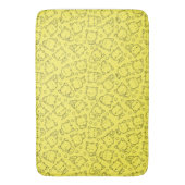 Cute Kittens en polka dots Black & Yellow Badmat (Voorkant Verticaal)