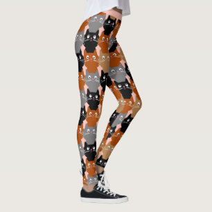 Cute Kittens Feline Cat Patroon Leggings