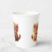 **Cute Kittens Fighting Over a Gift – Funny Christ Papieren Bekers (Links)