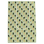 Cute kittens gepersonaliseerde groene verjaardagsk medium cadeauzakje (Achterkant)