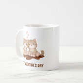 Cute Kittens Happy Valentine's Day Mug Cat Lover Koffiemok (Voorkant links)