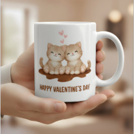 Cute Kittens Happy Valentine's Day Mug Cat Lover Koffiemok