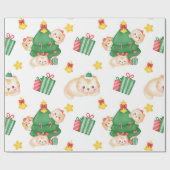 Cute Kittens in de kerstboom Cadeaupapier (Vlak)
