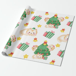Cute Kittens in de kerstboom Cadeaupapier