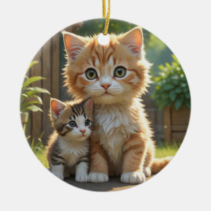 Cute Kittens Keramisch Ornament