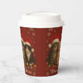 Cute Kittens Kerst Cup. Papieren Bekers (Links)