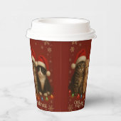 Cute Kittens Kerst Cup. Papieren Bekers (Rechts)