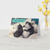 Cute Kittens Many Paws Happy Birthday Kaart (Gele Bloem)