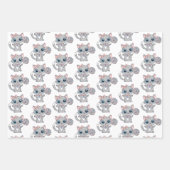 Cute Kittens met bloem- en kerstdag Inpakpapier Vel (Voorkant)