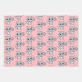 Cute Kittens met bloem- en kerstdag Inpakpapier Vel (Voorkant)