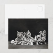 Cute  Kittens met Yarn Briefkaart (Voorkant / Achterkant)