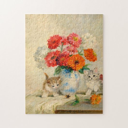  Cute Kittens Meta Plückebaum's schilderijen Legpuzzel (Verticaal)
