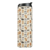 Cute Kittens Pattern – Adorable Cat Illustration  Thermosbeker (Gedraaid links)