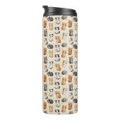 Cute Kittens Pattern – Adorable Cat Illustration  Thermosbeker (Geroteerd rechts)
