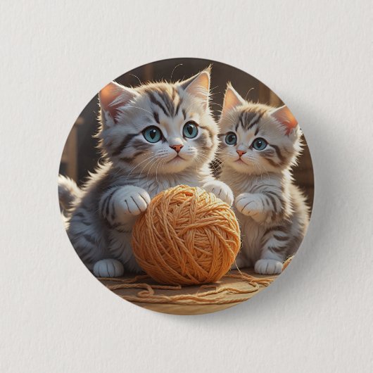 Cute Kittens Ronde Button 5,7 Cm (Voorkant)