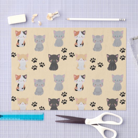 Cute Kittens Tissuepapier (Craft)