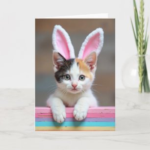 Cute Kittensportret Kunstkaart Kaart