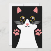 Cute Kitty Baby Arrival Announcement Bedankkaart (Achterkant)