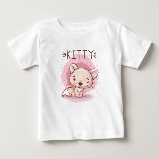 Cute Kitty Baby T-Shirt (Voorkant)