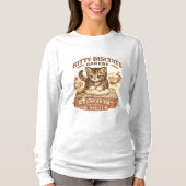 Cute Kitty Biscuits Bakery "We Knead 'Em" Pun  T-shirt (Voorkant)