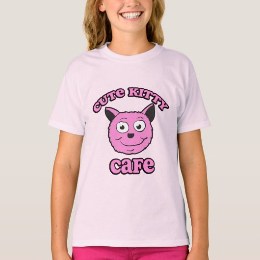 Cute Kitty Café T-shirt (Voorkant)