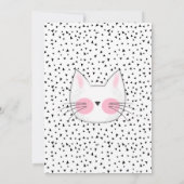 Cute Kitty Cat 5th Birthday Party Retro Uitnodigin Aankondiging (Achterkant)