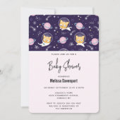 Cute Kitty Cat Astronauts Baby shower Kaart (Voorkant)