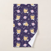 Cute Kitty Cat Astronauts Pattern Bad Handdoek (Handdoek)