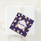 Cute Kitty Cat Astronauts Pattern Hartelijk dank Bedankjes Labels (In situ)