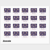 Cute Kitty Cat Astronauts Pattern Hartelijk dank Vierkante Sticker (Vel)