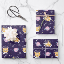 Cute Kitty Cat Astronauts Pattern