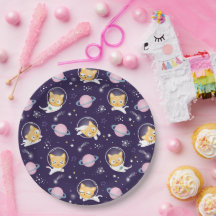 Cute Kitty Cat Astronauts Pattern