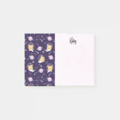 Cute Kitty Cat Astronauts Pattern Post-it® Notes (Voorkant)