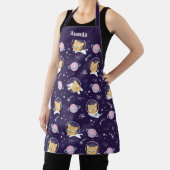 Cute Kitty Cat Astronauts Pattern Schort (Insitu)