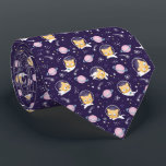 Cute Kitty Cat Astronauts Pattern Stropdas<br><div class="desc">Een stropdas met een schattig patroon met kitty cat-astronauten die in de ruimte zweven. Fun en griezelig.</div>