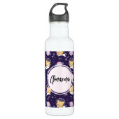 Cute Kitty Cat Astronauts Pattern Waterfles (Voorkant)