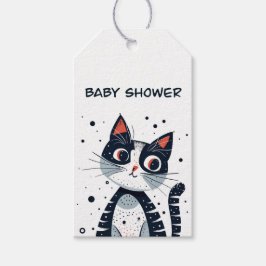 Cute Kitty Cat Baby Shower Cadeautags Cadeaulabel