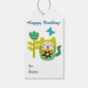 Cute Kitty Cat Birthday Cadeaulabel
